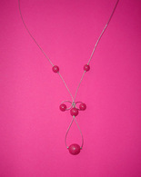 Unique, handmade necklace made from handmade beads.